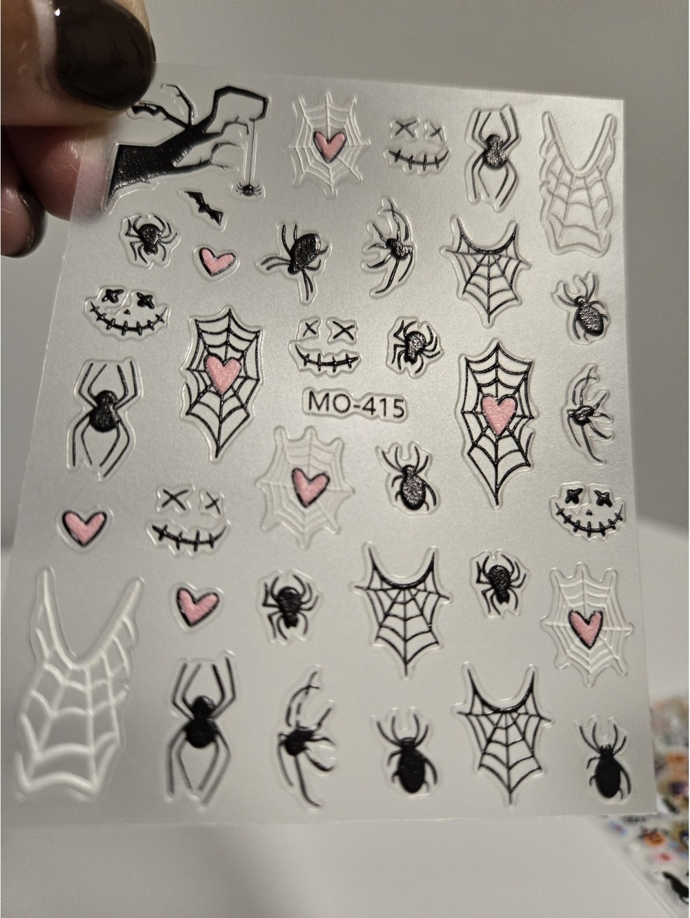 Spider Web Nail Sticker Sheet